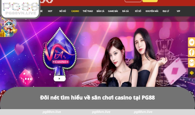 Casino PG88 1 Đôi nét tìm hiểu về sân chơi casino tại PG88