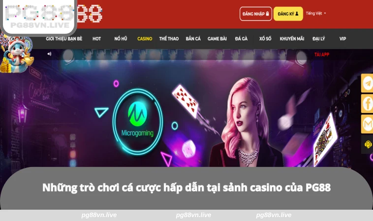 Casino PG88 3 Những trò chơi cá cược hấp dẫn tại sảnh casino của PG88
