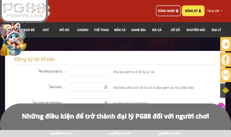 Đại Lý PG88 2 Những điều kiện để trở thành đại lý PG88 đối với người chơi