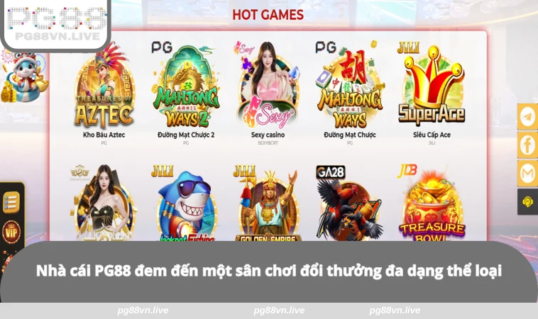 Giới Thiệu PG88 2 Nhà cái PG88 đem đến một sân chơi đổi thưởng đa dạng thể loại