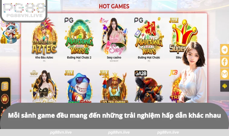 Trang chủ 5 Mỗi sảnh game đều mang đến những trải nghiệm hấp dẫn khác nhau