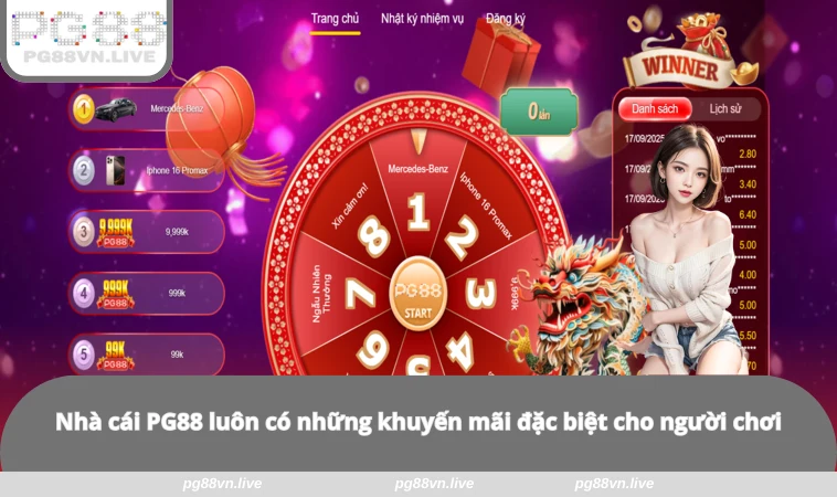 Trang chủ 8 Nhà cái PG88 luôn có những khuyến mãi đặc biệt cho người chơi